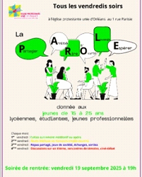 Soirée de rentrée pour les jeunes de 15 à 25 ans